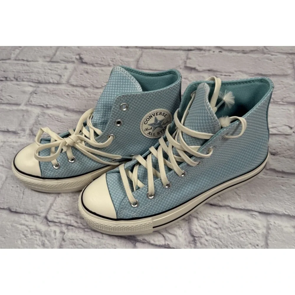 NWB Converse Chuck Taylor All Star Lift High Checkered - Infinity Pool Women's 8